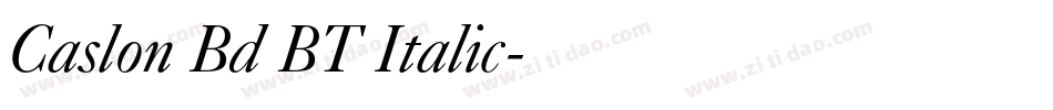 Caslon Bd BT Italic字体转换